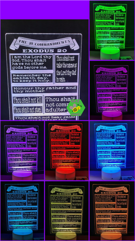 10 Commandments Light Base Design by ONE Designs DESIGN ONLY