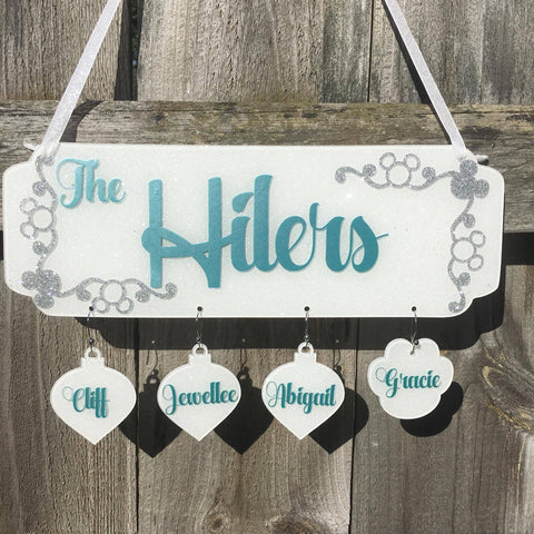 GLITTER Christmas Holiday or Family Sign Board - CraftChameleon
 - 1