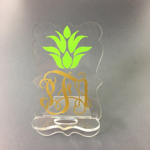 Pineapple Monogram Phone Stand Design Only - CraftChameleon