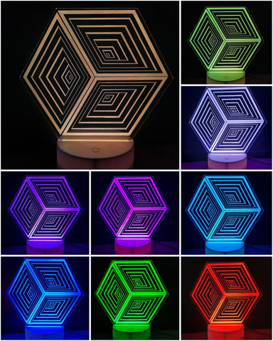 3D Square Light Base Design by ONE Designs DESIGN ONLY