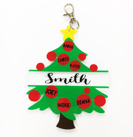 Christmas Tree Family Acrylic Blank Shape ~ Christmas Personalized Ornament