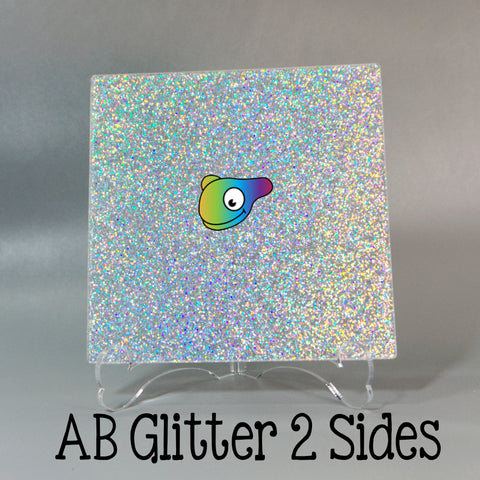 AB (Aurora Borealis) Glitter 2 Sided Acrylic Sheets ~ Multiple Sizes