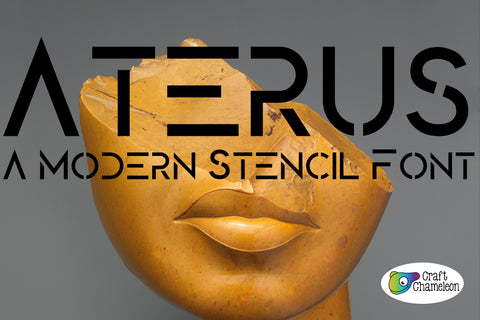 Aterus ~ A Modern Stencil Font