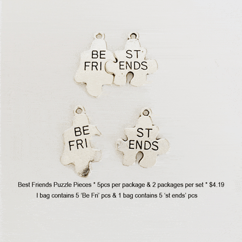 Best Friends Puzzle Pieces Charms - CraftChameleon