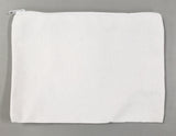Cotton Canvas Zipper Bags - White