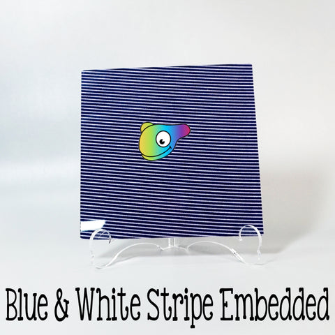 Blue and White Embedded Acrylic Sheets ~ Multiple Sizes