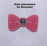 Set of 5 ~ Bow Acrylic Blanks TWO HOLE~ Necklace - CraftChameleon
 - 1