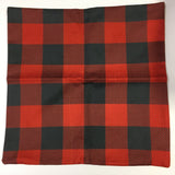 Buffalo Plaid Polyester Pillow Covers or Cases - Sold Individually - red/black