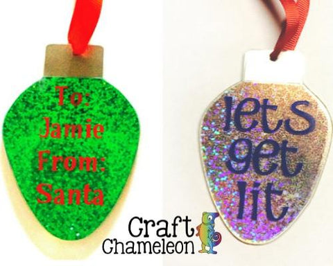 Christmas Bulb Acrylic Ornament - CraftChameleon
 - 1