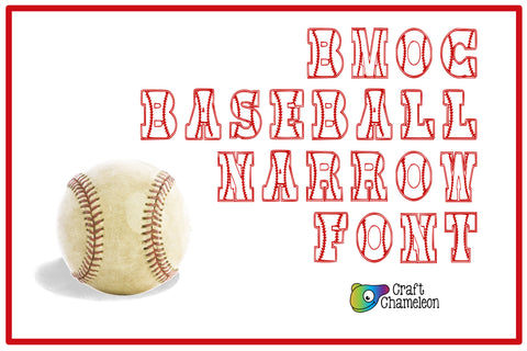 BMOC Font - A Big Man on Campus Font ~ Multiple Styles - Baseball/Softball Narrow