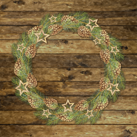 Christmas Wreath (Coaster Size) Sublimation Design