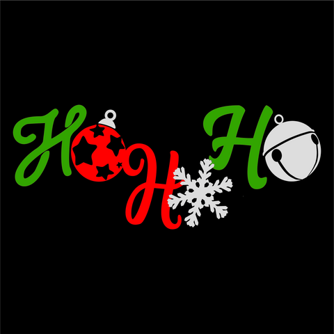 Ho Ho Ho Wordart Digital Design