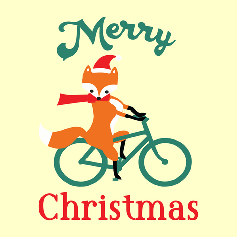 Merry Christmas Fox Digital Design
