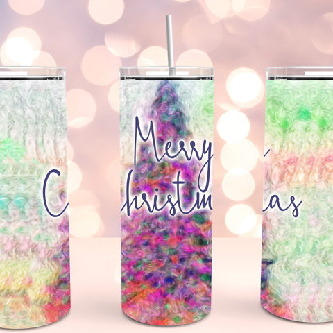 Merry Christmas Skinny Tumbler Sublimation Digital Design