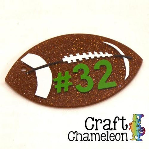 Set of 5 ~ Acrylic Shaped Football 1", 2", 2.25", 3" - CraftChameleon
 - 1