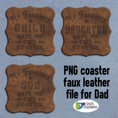 Faux Leather Coaster Sublimation Digital Design