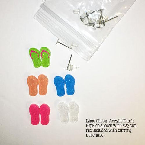 Flip Flop DIY Blank Acrylic Earring