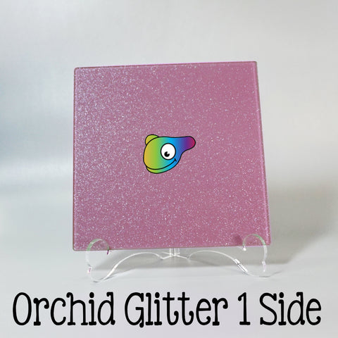 Orchid Glitter 1 Side Acrylic Sheets ~ Multiple Sizes