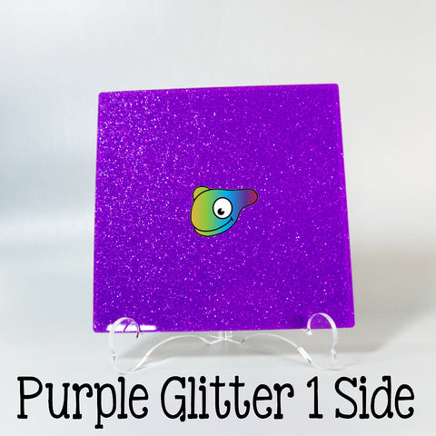 Purple Glitter 1 Side Acrylic Sheets ~ Multiple Sizes
