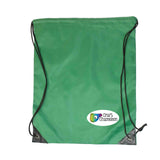 Poly Drawstring Bag - Pull String Backpack - Green