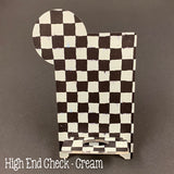 Acrylic Blank Phone Stand with Monogram Space ~ Set of 3 - High End Check - Cream