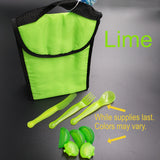 Lunch Bag with Reusable Silverware/ Destash - Lime Lunch Bag