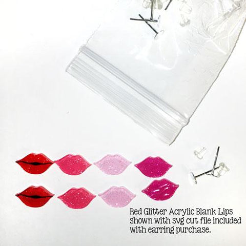 Lips DIY Acrylic Blank Earrings