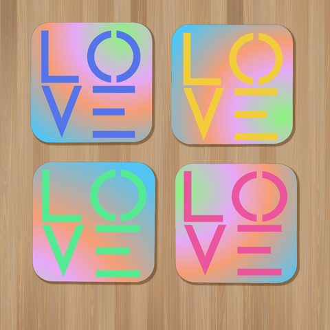 Love Coaster Digital Sublimation Design
