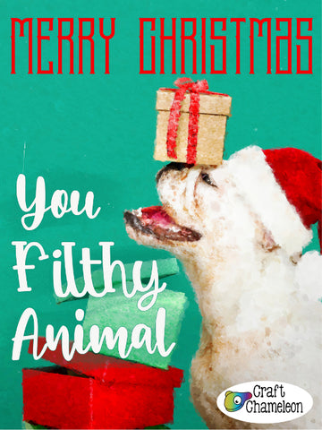 Merry Christmas You Filthy Animal Sublimation Digital Design