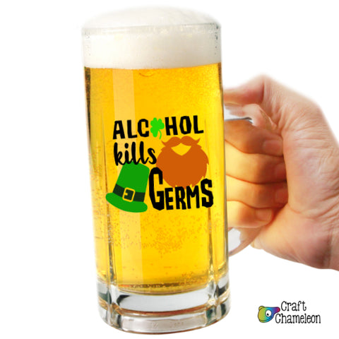 Alcohol Kills Germs Digital Design Only