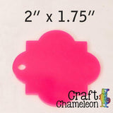 Set of 5 ~ Acrylic Moroccan Quatrefoil Discs 1 or 2 holes - CraftChameleon
 - 3