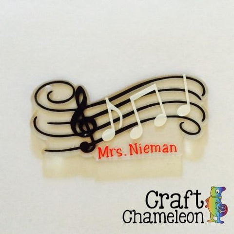 Musical Staff Music Notes Acrylic Shape - CraftChameleon
 - 1