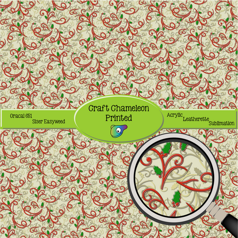 New Christmas Tradition Swirls ~ Leon's Pattern ~ Vinyl, Leatherette, HTV, Acrylic, Sublimation