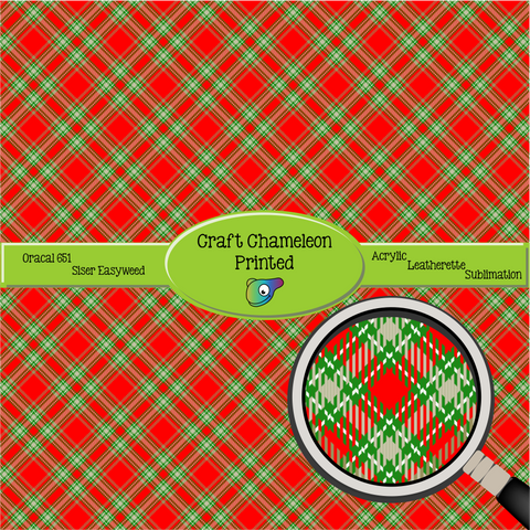 New Christmas Tradition Plaid ~ Leon's Pattern ~ Vinyl, Leatherette, HTV, Acrylic, Sublimation