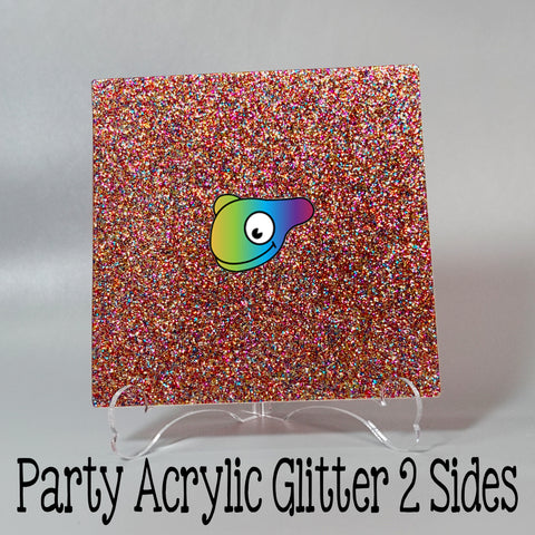 Party Glitter 2 Sided Acrylic Sheets ~ Multiple Sizes