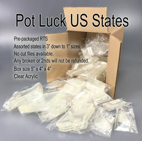 Pot Luck US States Boxes - Random Assortment -NO LIMIT - CraftChameleon
