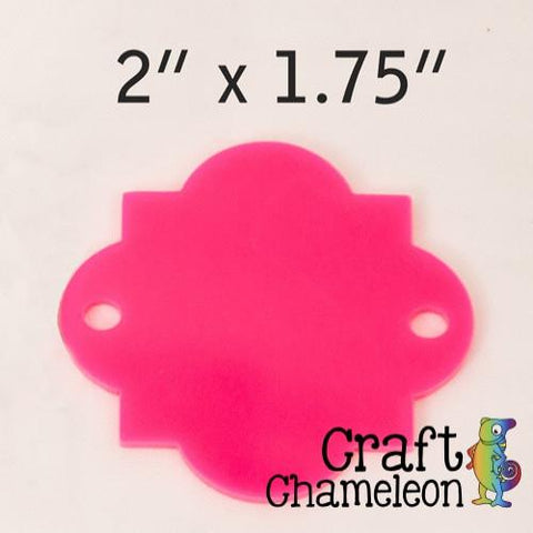 Set of 5 ~ Acrylic Moroccan Quatrefoil Discs 1 or 2 holes - CraftChameleon
 - 1