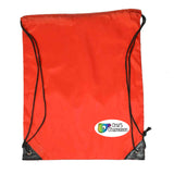 Poly Drawstring Bag - Pull String Backpack - Red