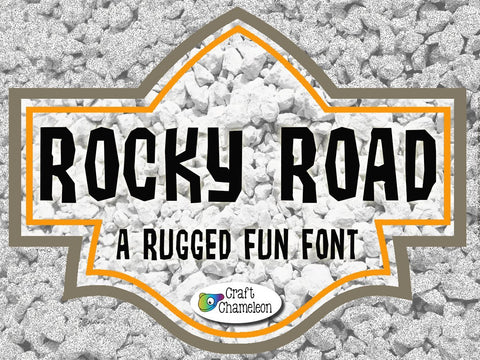Rocky Road Font - A Rugged Fun Font