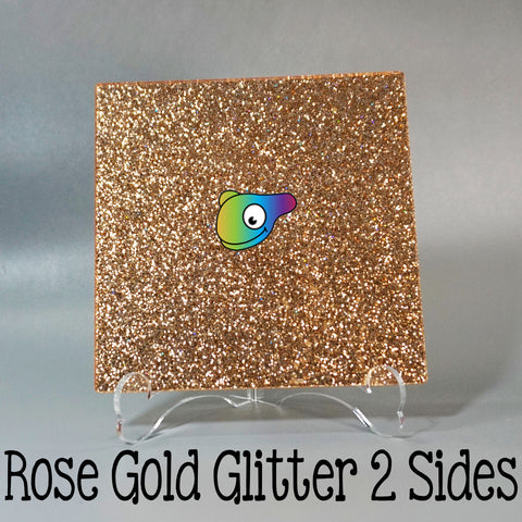 Rose Gold Glitter 2 Sided Acrylic Sheets ~ Multiple Sizes