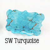 Acrylic Blank Vintage Business Card Holder - Sw Turquoise