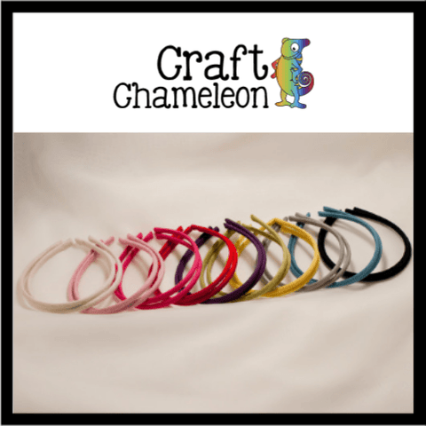 Set of 12 ~ Faux Suede covered Headbands Standard Size - CraftChameleon