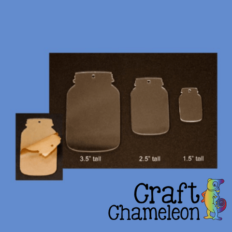 Acrylic Shaped Mason Jars ~ 1.5", 2.5", 3.5" - CraftChameleon
 - 1
