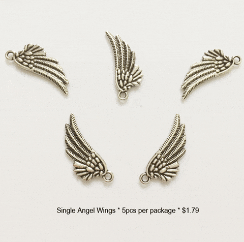 Single Angel Wing Charms - CraftChameleon
