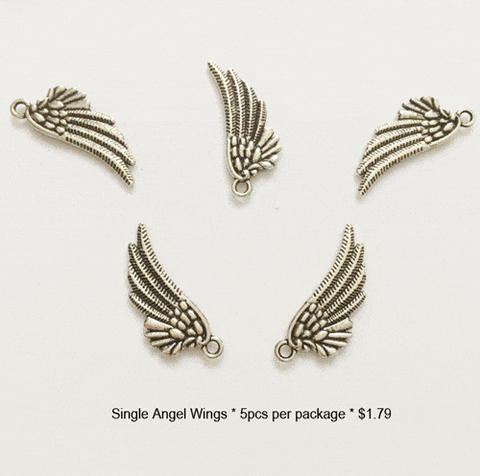 Single Angel Wing Charms - CraftChameleon