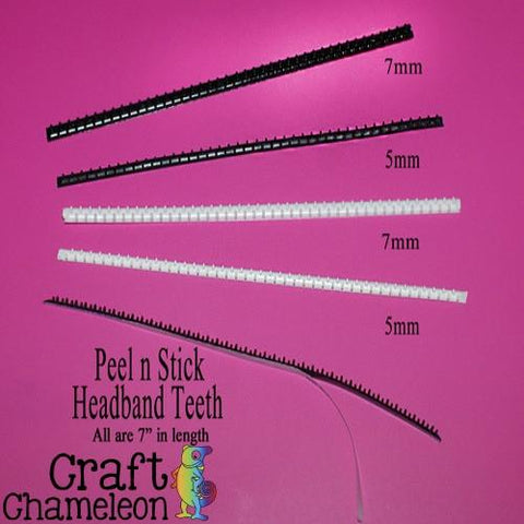 Set of 25 ~ Flexible teeth for headbands 5mm and 7mm - CraftChameleon