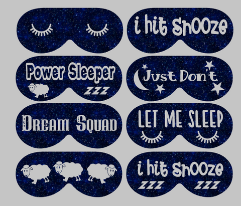 No Sew Leatherette Sleep Mask Design Only
