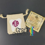 Natural Canvas Tooth Fairy Bags - CraftChameleon
 - 1