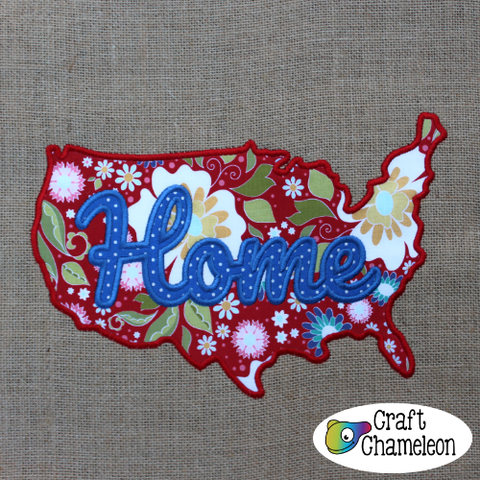 In the Hoop Embroidery USA Wordart Design Only