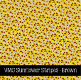 Sunflower Stripes by VMC ~ Vinyl, Leatherette, HTV, Acrylic, Sublimation